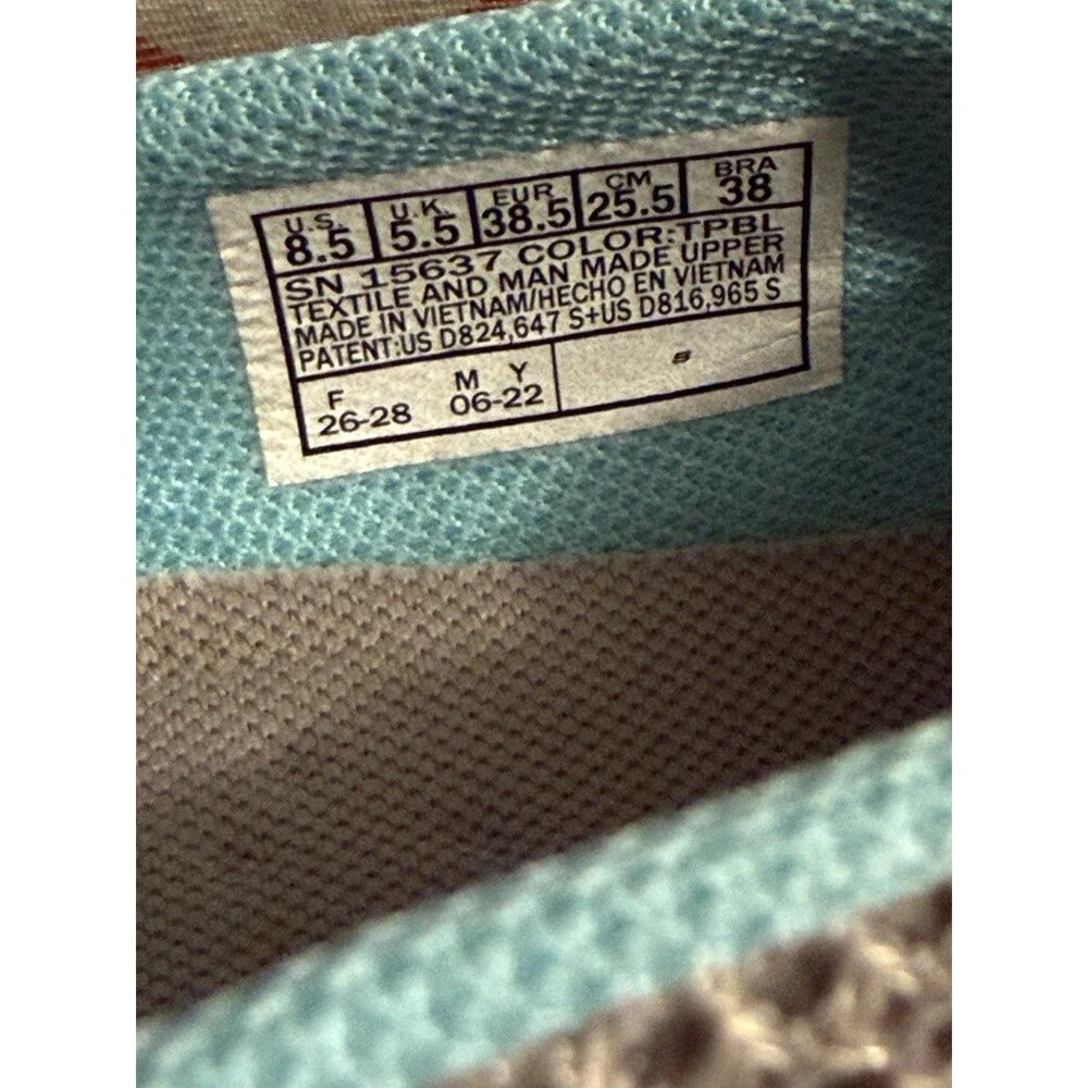 Skechers Air Cooled Goga Mat Walking Shoes Taupe Light Blue Mesh Size 8.5 - Picture 7 of 7